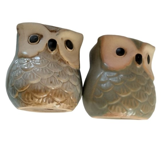 Ceramic Owls Flower Pot Planter Wildlife Forest Animal Figurine 3 inch - Picture 1 of 11